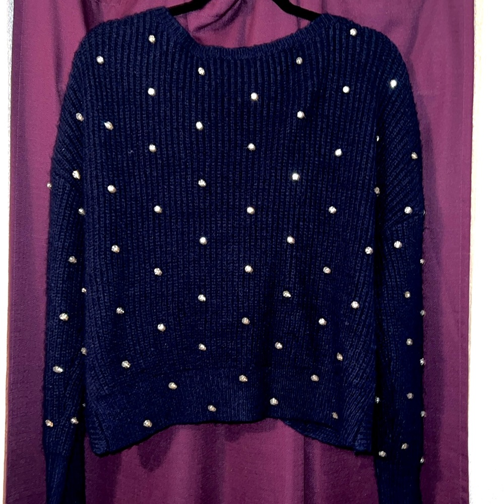 EXPRESS Reversible Rhinestone Twist Sweater Small - Picture 6 of 6